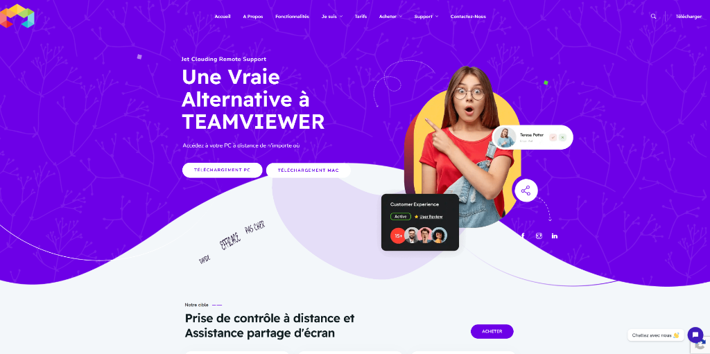 JetClouding Remote Support - Alternative française à TeamViewer