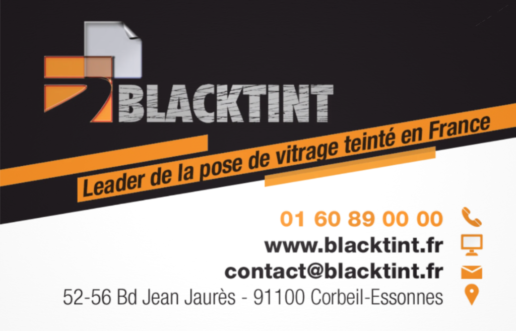 Carte de visite Blacktint - Leader pose vitrage teinté France