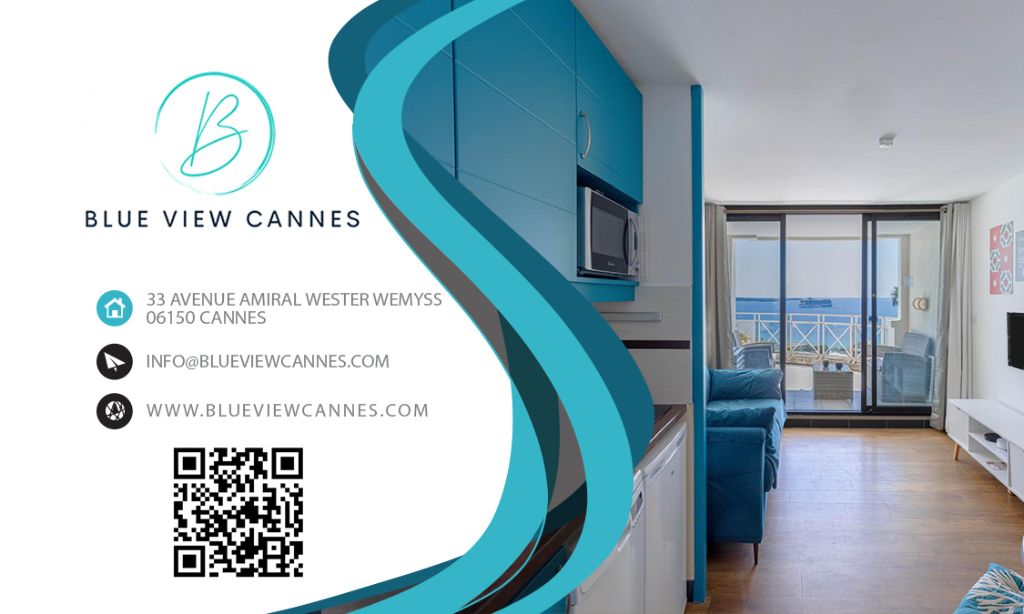 Carte de visite Blue View Cannes - Location appartement vue mer