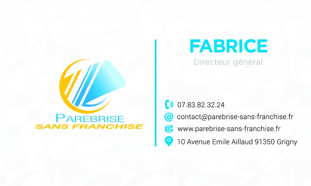 Carte de visite Parebrise Sans Franchise - Fabrice Directeur général